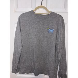 GOAT long sleeve Mens med tshirt gray blue logo j - 1508